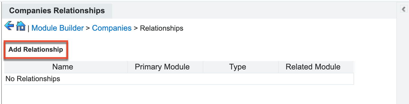 Add a relationship in module builder