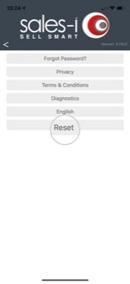 How to reset the sales-i app 2-01