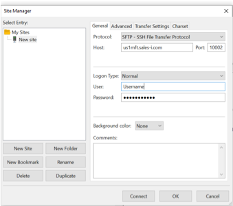 fileZilla example