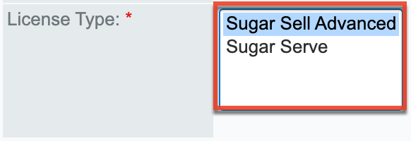 SCS LicenseType Sugar2