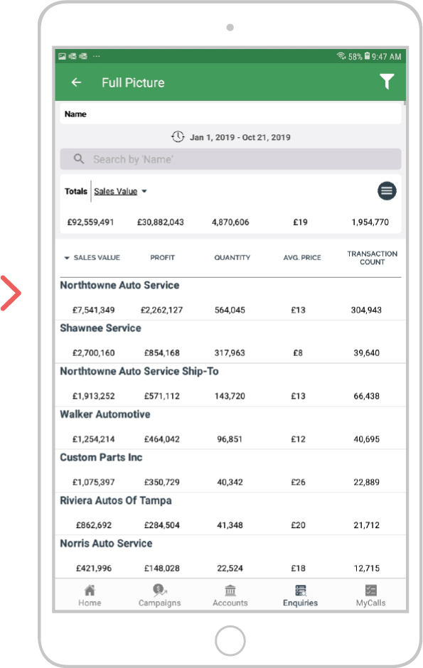 Getting started with enquiries - Android 5