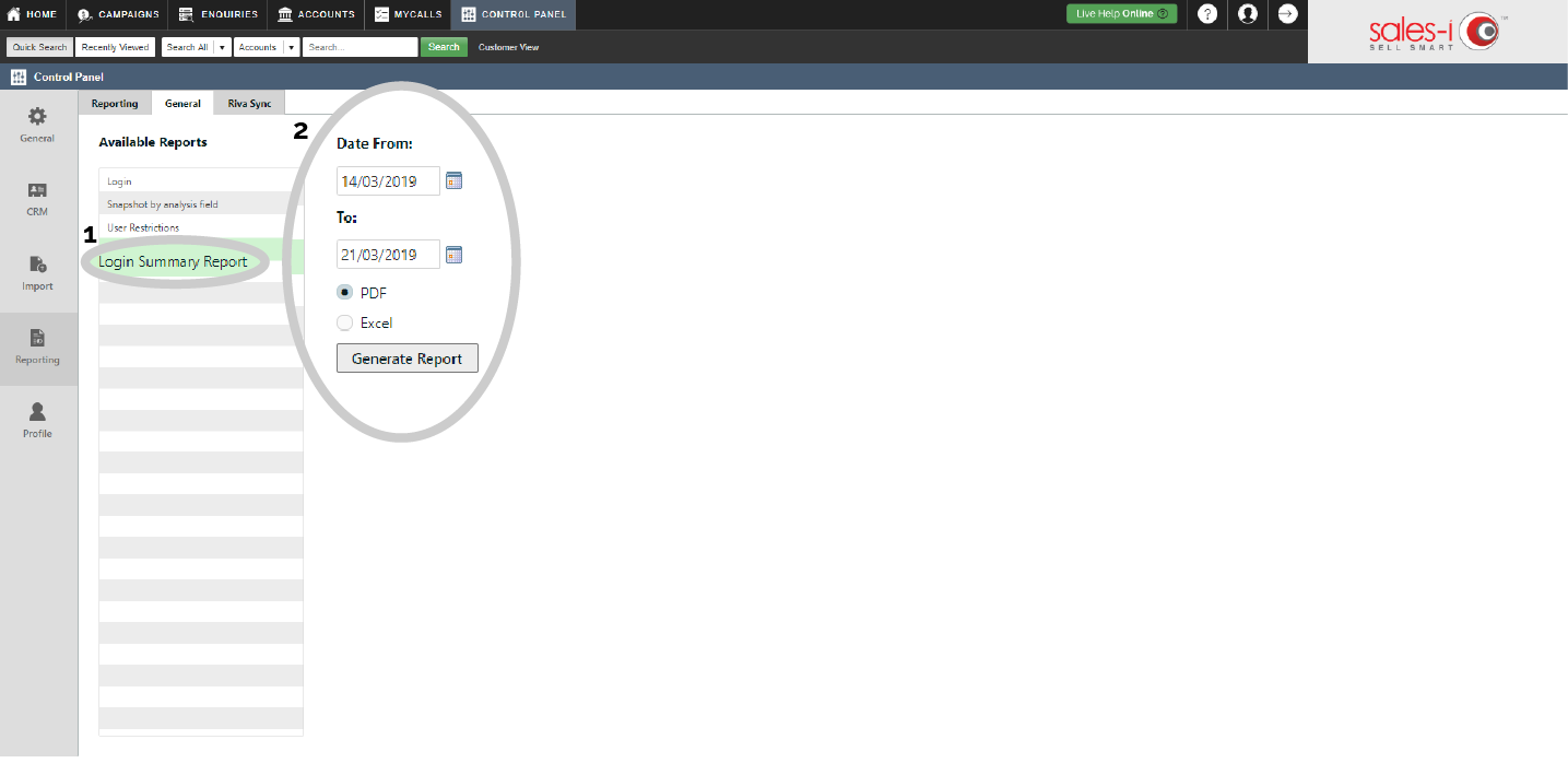 How to produce a login summary report step 4-01