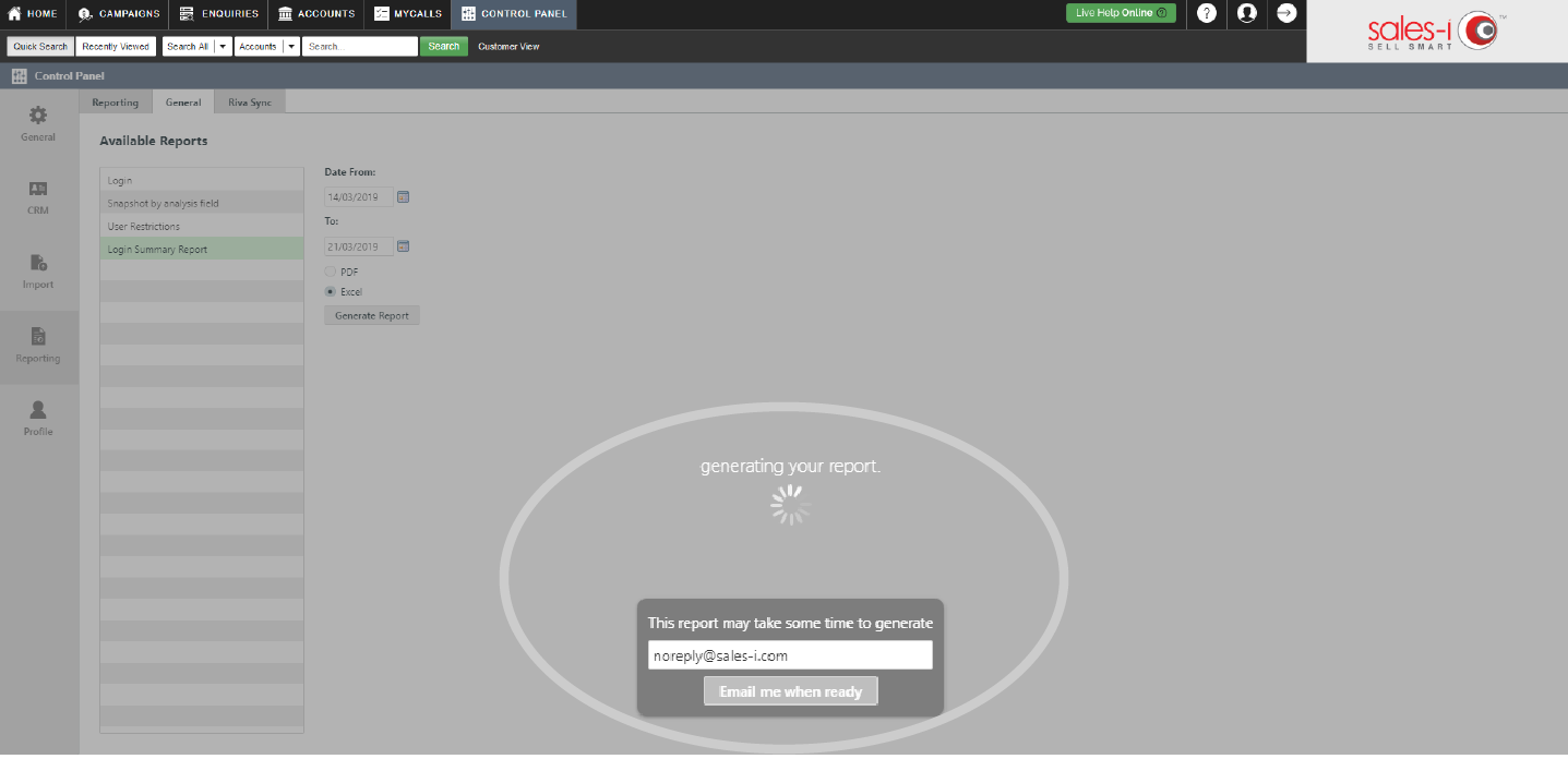 How to produce a login summary report step 5-01