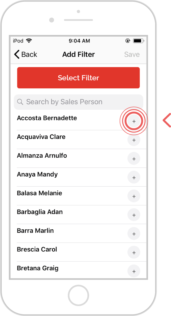 add additional filters to an enquiry - ios 7