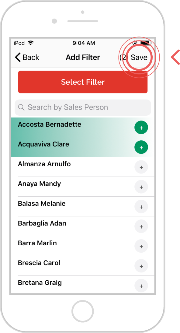 add additional filters to an enquiry - ios 8