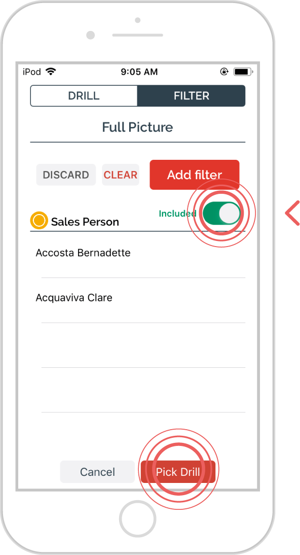 add additional filters to an enquiry - ios 9