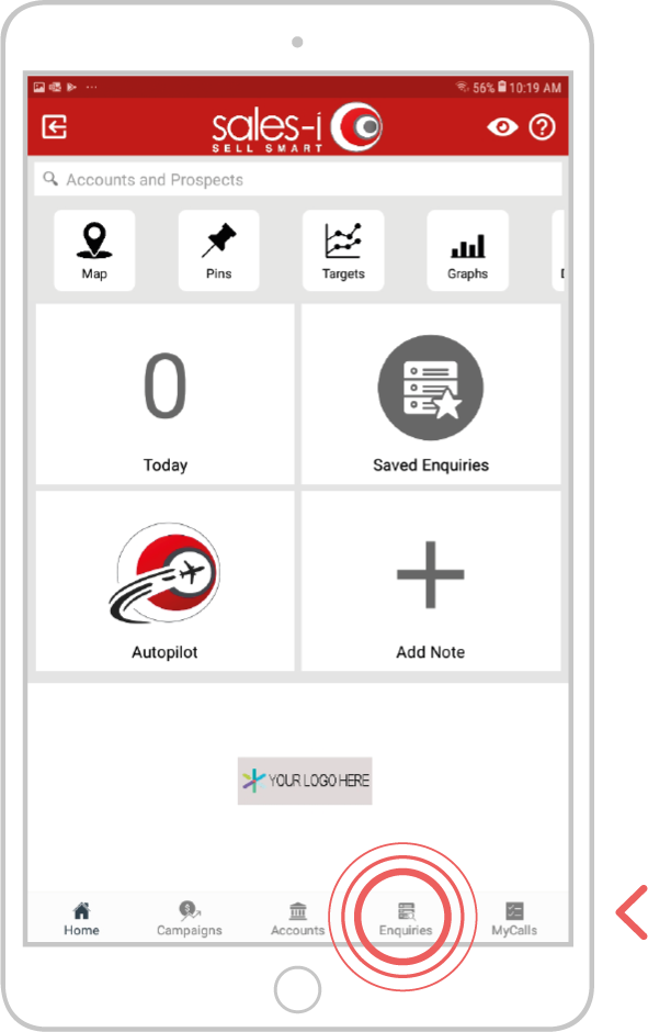 Save an enquiry - android 1