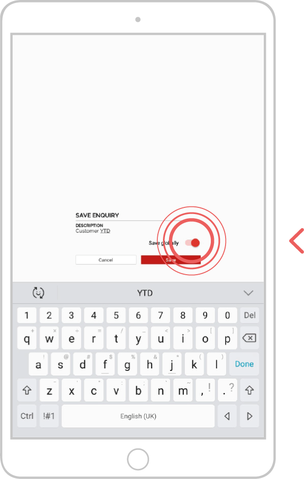 Save an enquiry - android 5