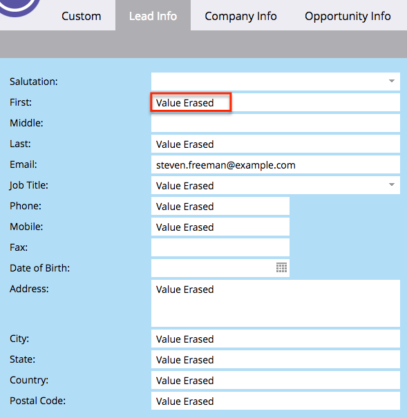 Marketo3.1.6 ValueErasedFields