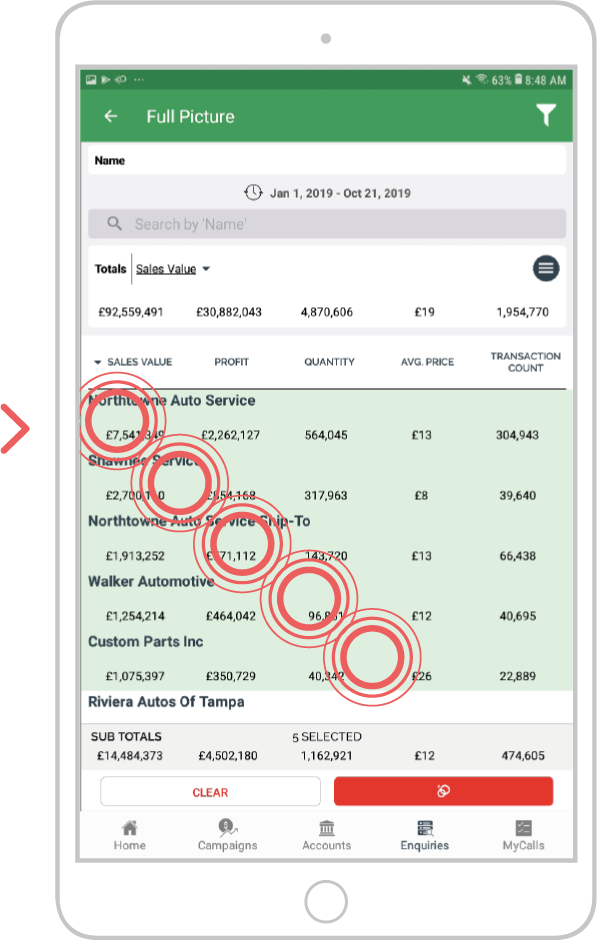 Dynamic sub-totalling - Android 3