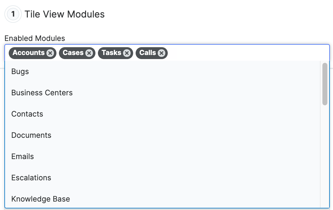 enabled modules field