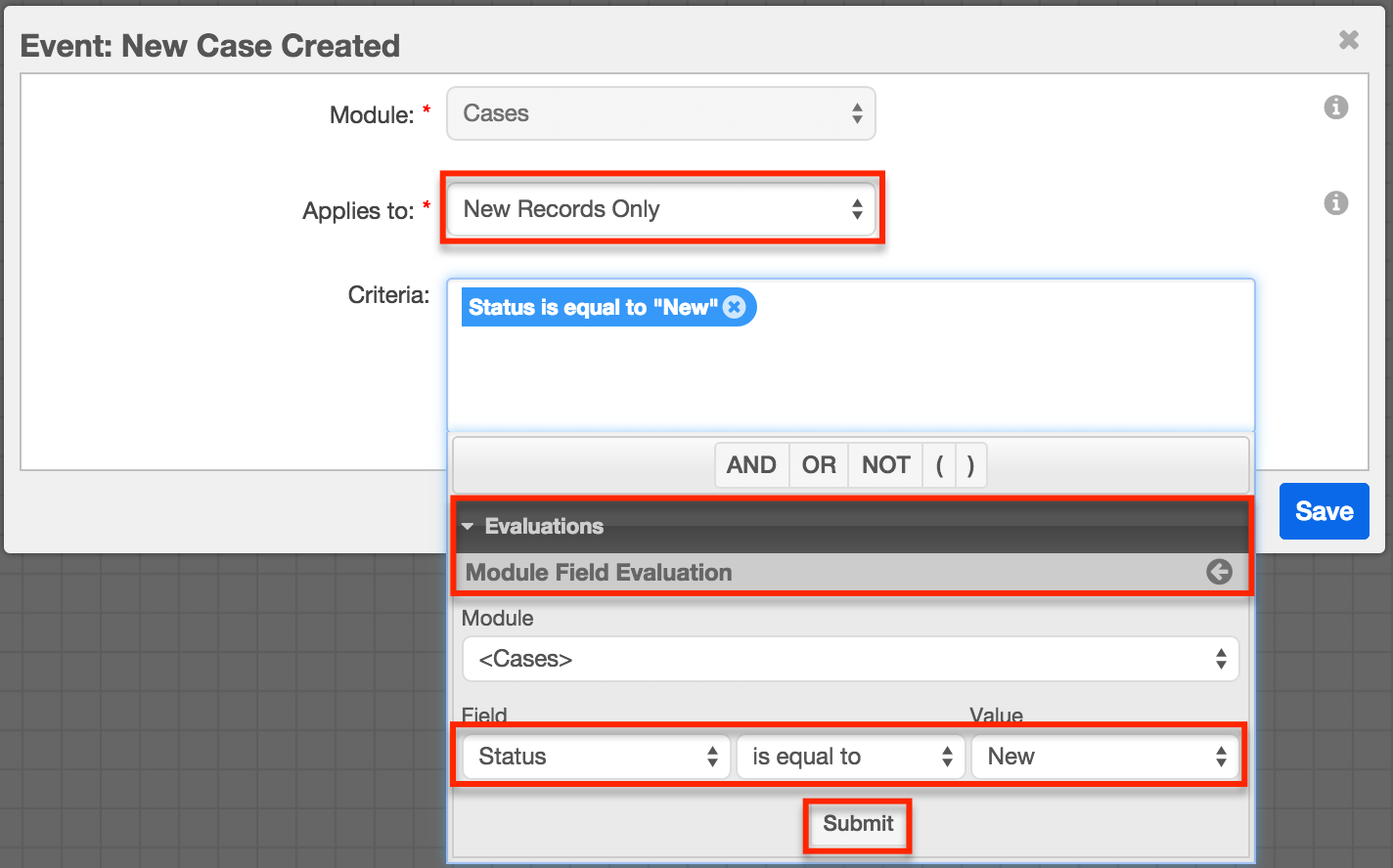 start-criteria