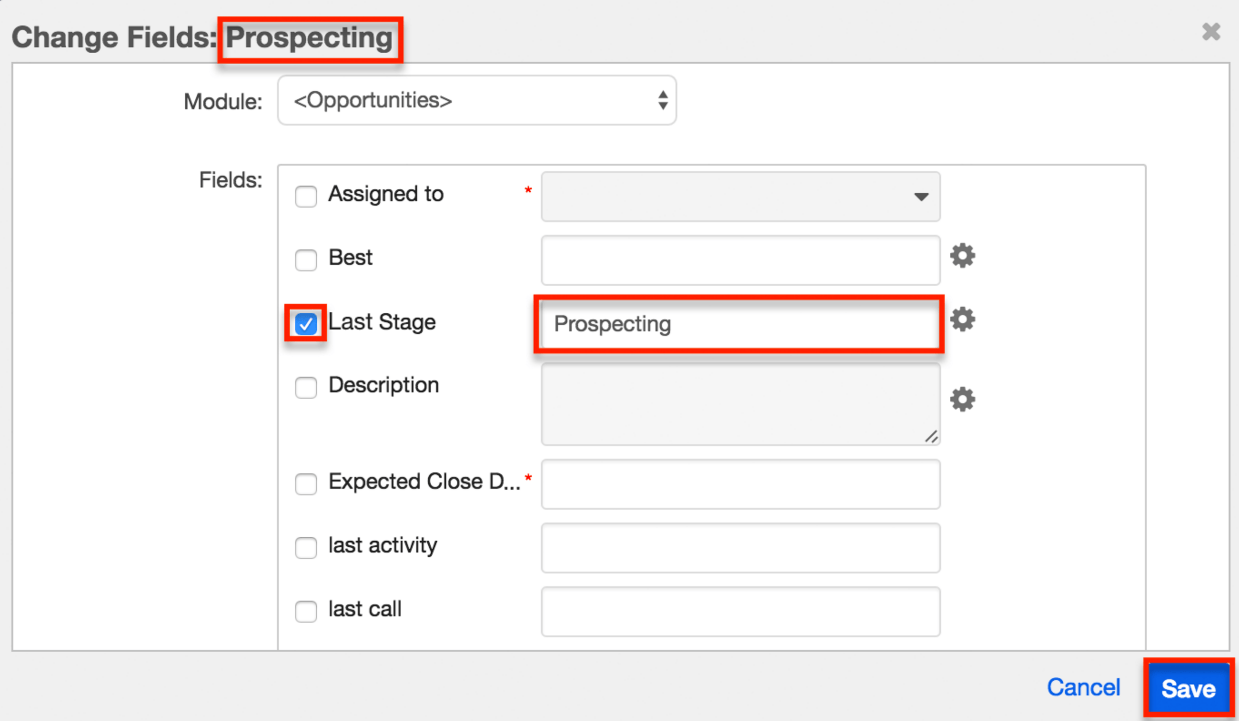 CapturingSalesStageWhenOppCloses ChangeFieldsProspecting Settings1