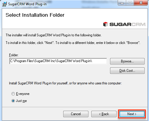 WPI Install SelectInstallFolder
