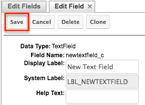 Studio NewTextField Save