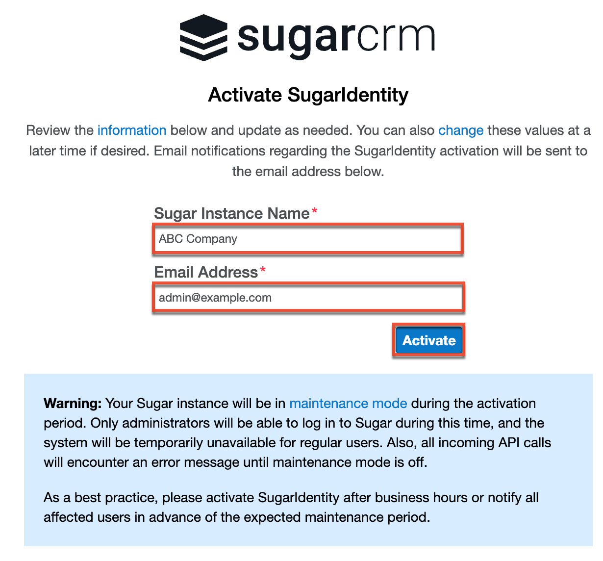 SugarIdentity ActivationProcess Step2 1