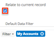 Dashboard AccountsLVDashlet Configuration RelateToCurrentRecord