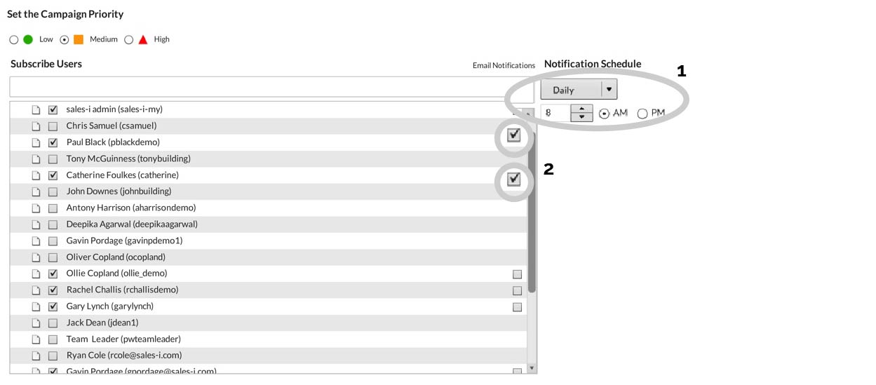 how to add or remove users from a campaign 6-01