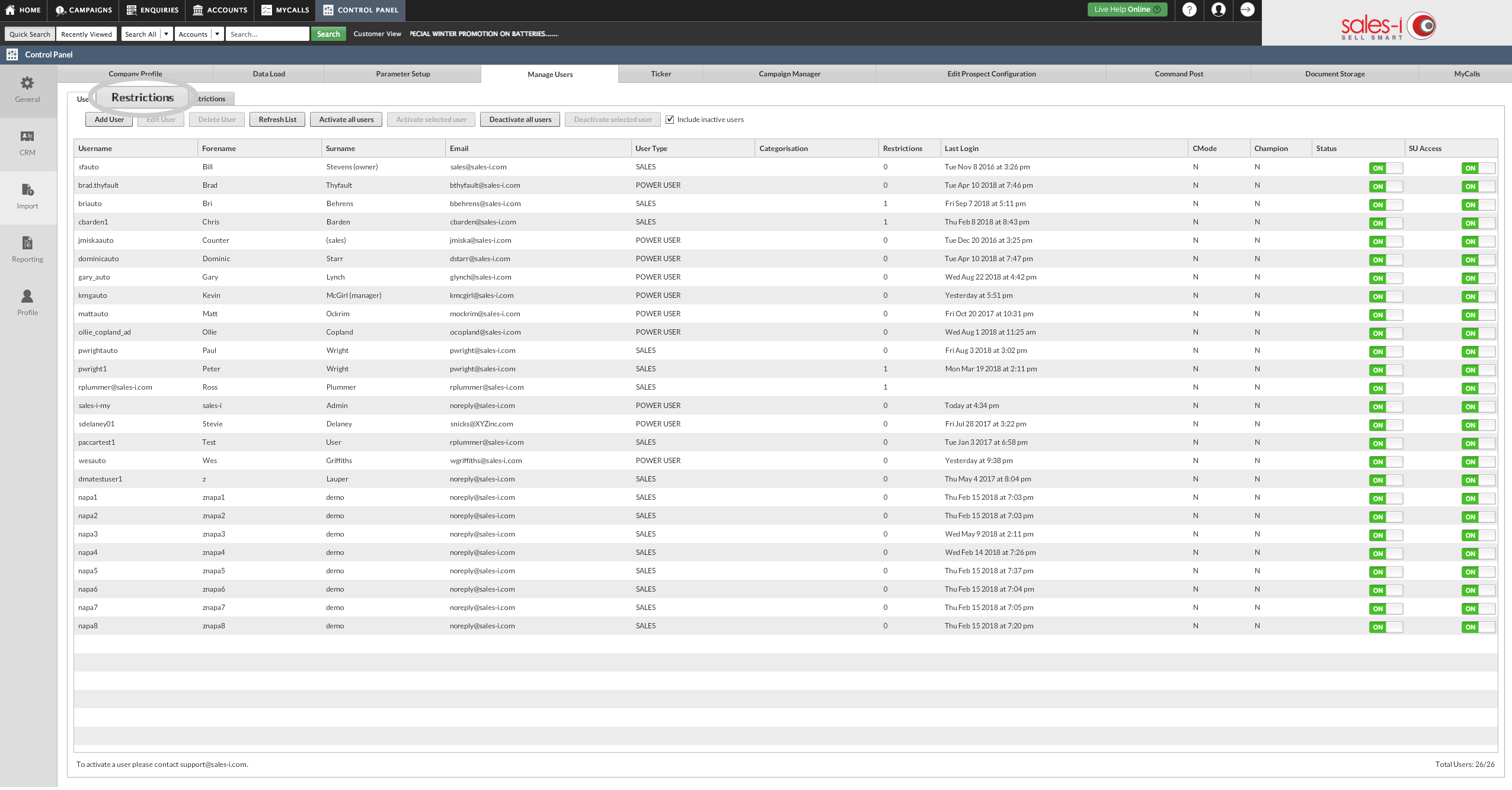 How to restrict a users data access 3-01