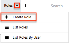 Roles ActionsMenu CreateRole