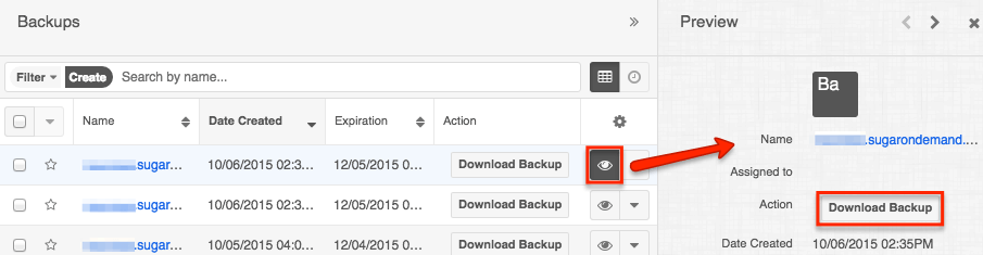 Backups DownloadBackup IP