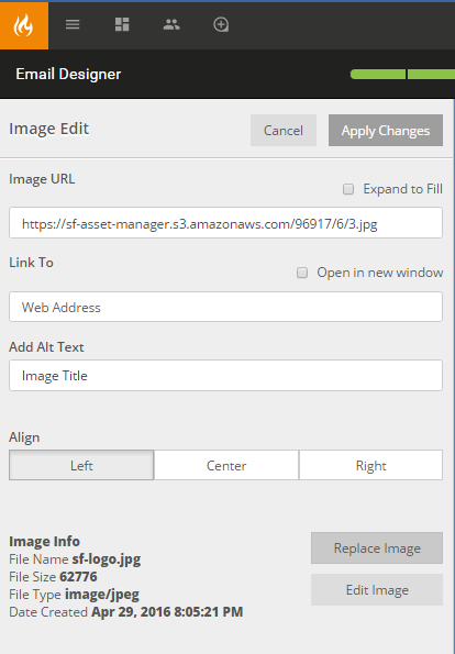 Editing Email Images