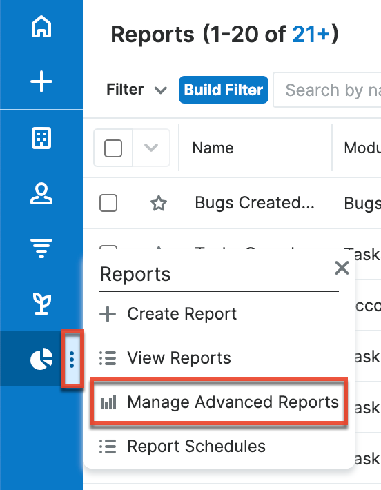 Manage Advanced Reports