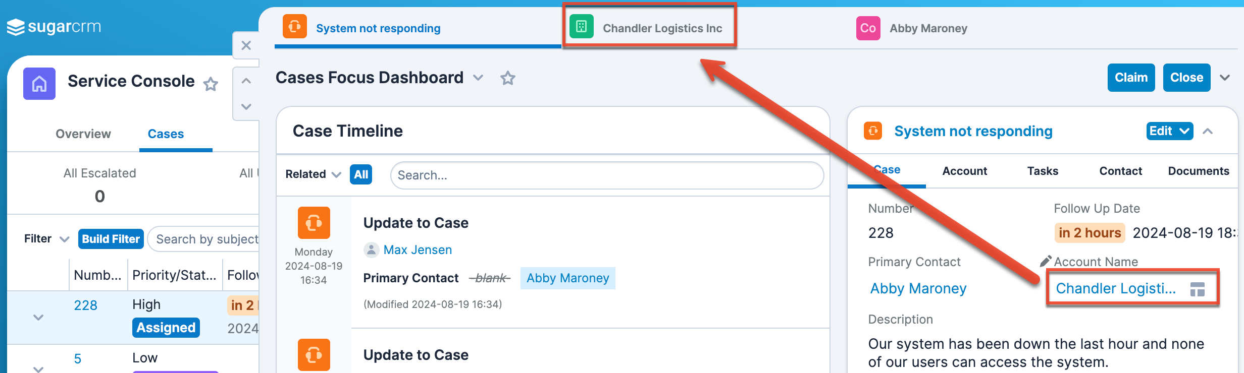 ServiceConsole_CaseFocusDashboard_FocusTabs