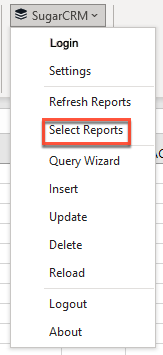 select-reports-menu