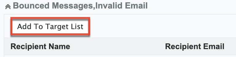 InvalidEmailAddressList AddToTarget