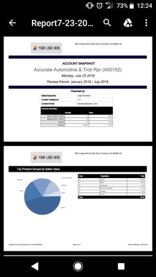 how to create a snapshot customer report - Android.5-01