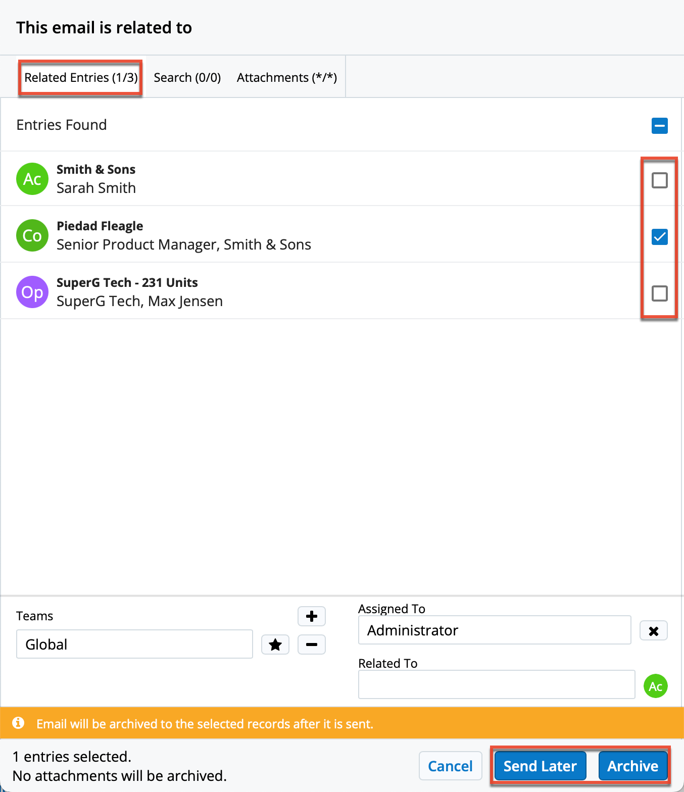 Archive With Options select related entries
