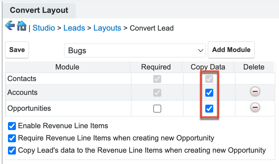 Convert Lead Layout Copy Data