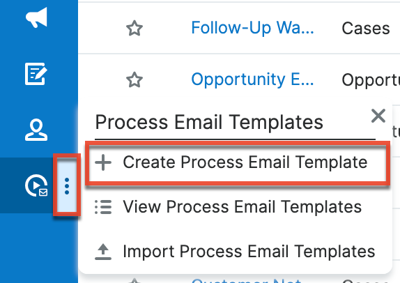 Create Process email template