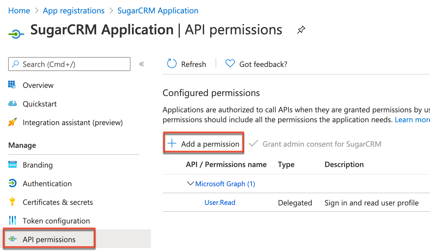Azure APIPermissions AddPermission