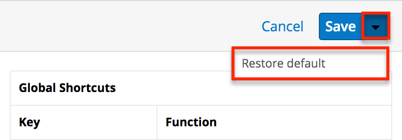 Accessibility RestoreDefault