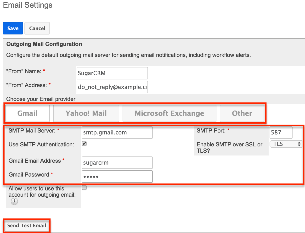 Email Settings editsettings