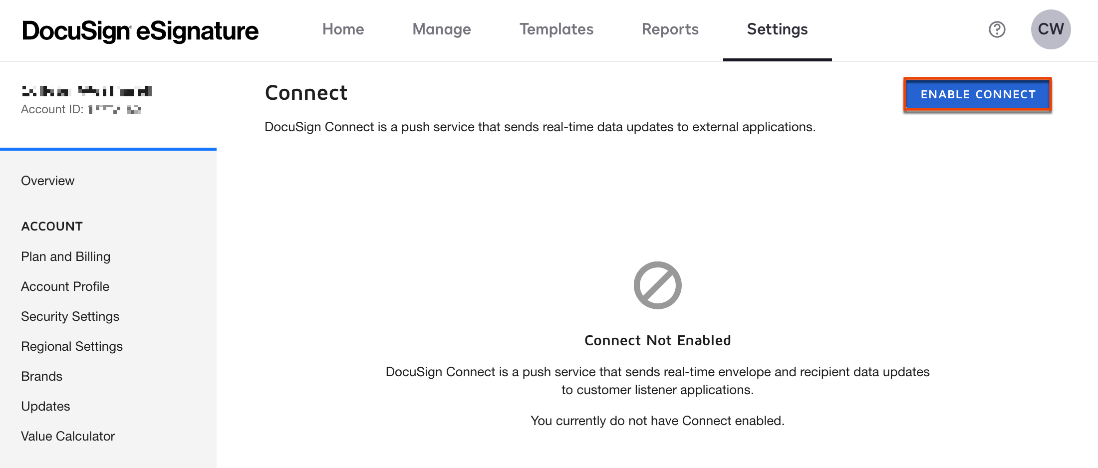 docusign enableconnect