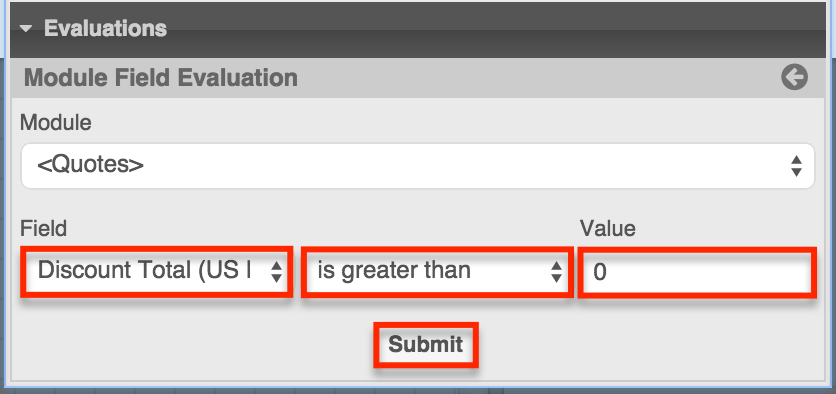 Module Field Eval Criteria