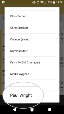 How to view and edit your team members mycalls on your android device 4-01